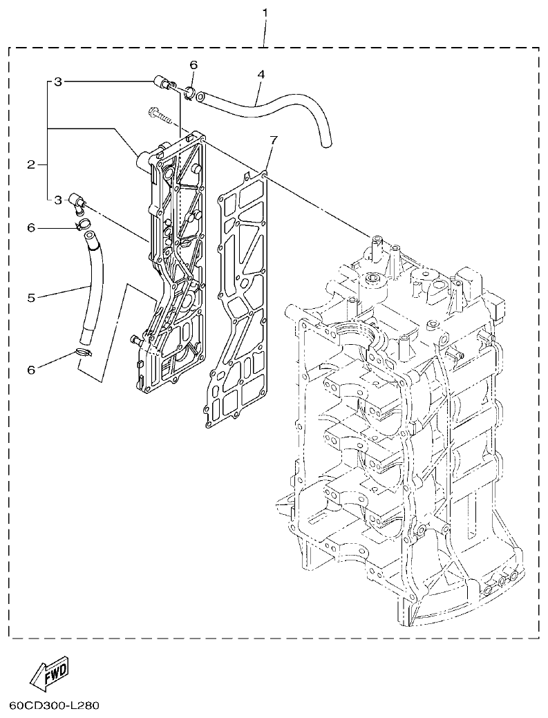 Yamaha F100BET OPTIONAL PARTS 2 parts diagram